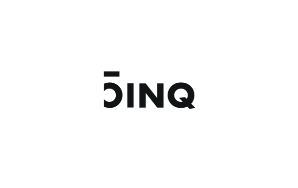 Logo stylisé avec le mot "5INQ" en caractères noir sur fond blanc.